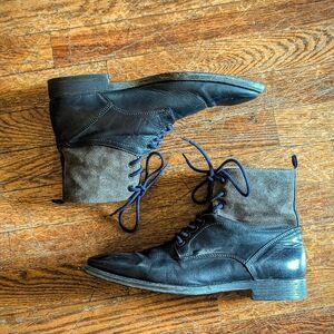 Johnston and Murphy 1850 Suede and Leather Boots Mens 9